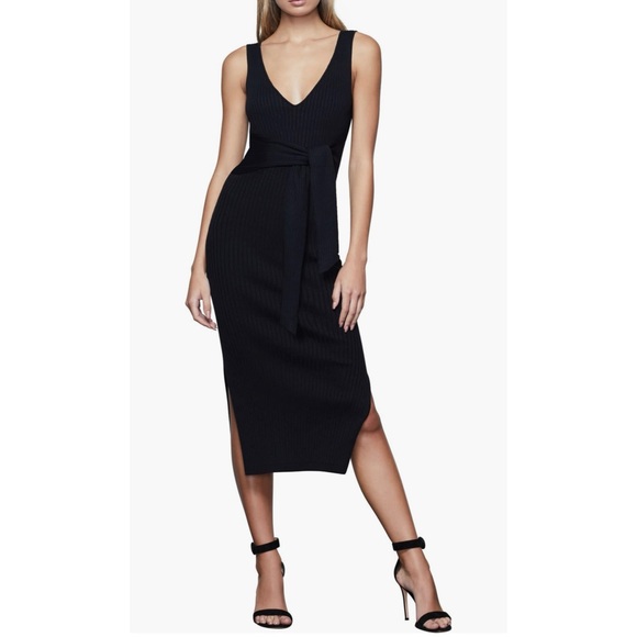 good american ribbed midi dress Good American Rib Scoop-Back Midi Dress